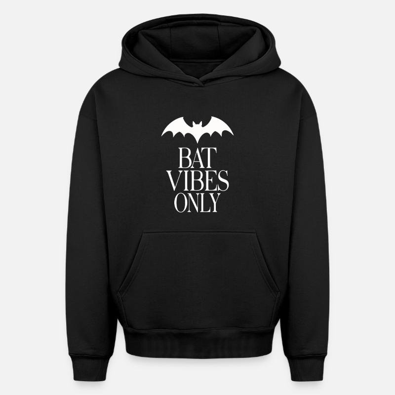 Fledermaus-Vibes Only – Goth-Statement - Oversized Heavyweight Unisex Hoodie - Schwarz