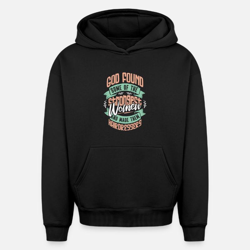 Cadeau de motivation coiffeur - Sweat à capuche unisexe oversize épais SPREAD - noir
