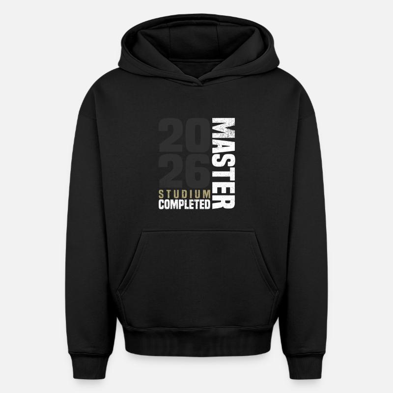 Master 2026 - Sweat à capuche unisexe oversize épais SPREAD - noir