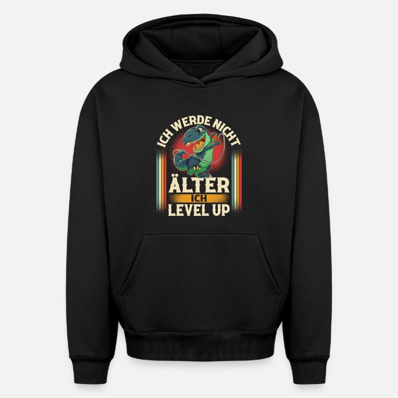 Jeux de joueurs - Sweat à capuche unisexe oversize épais SPREAD - noir