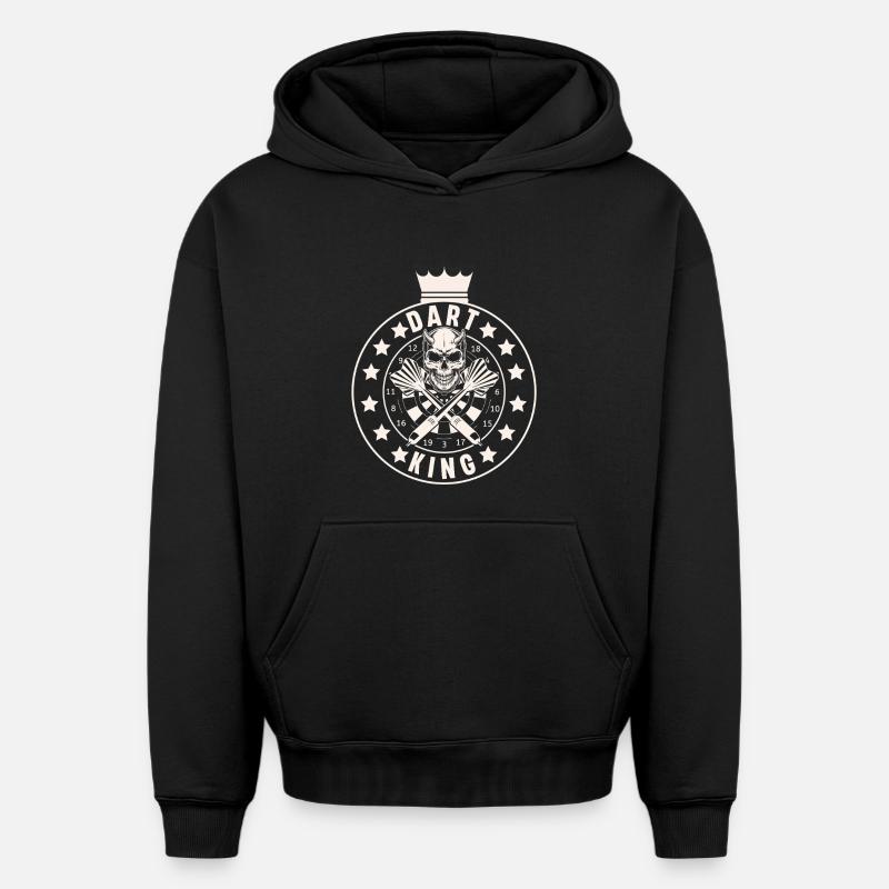fléchettes - Sweat à capuche unisexe oversize épais SPREAD - noir