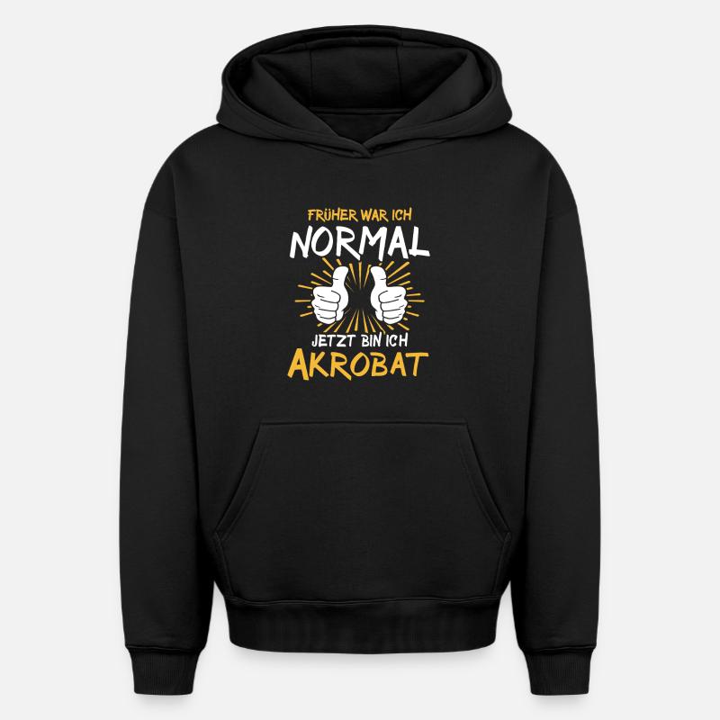 Diction de l’acrobate - Sweat à capuche unisexe oversize épais SPREAD - noir