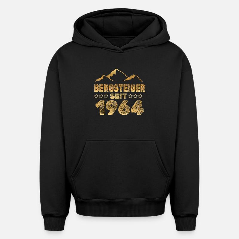 1964 - Sweat à capuche unisexe oversize épais SPREAD - noir