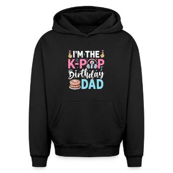 Je suis le papa d’anniversaire de la K-Pop - Sweat à capuche unisexe oversize épais SPREAD - noir - Devant - AI Model Female 172 light (172cm) & AI Model Male 185 light (185cm)