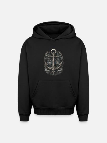 Shanty Choir Sea shanties - Oversized Heavyweight Unisex Hoodie - black