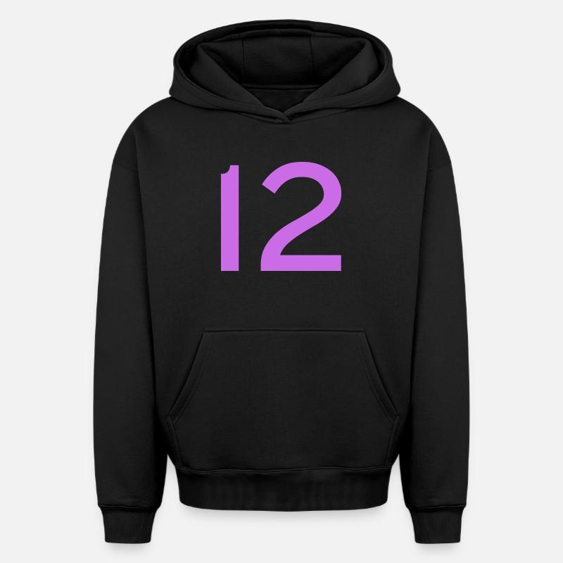 12 - Sweat à capuche unisexe oversize épais SPREAD - noir