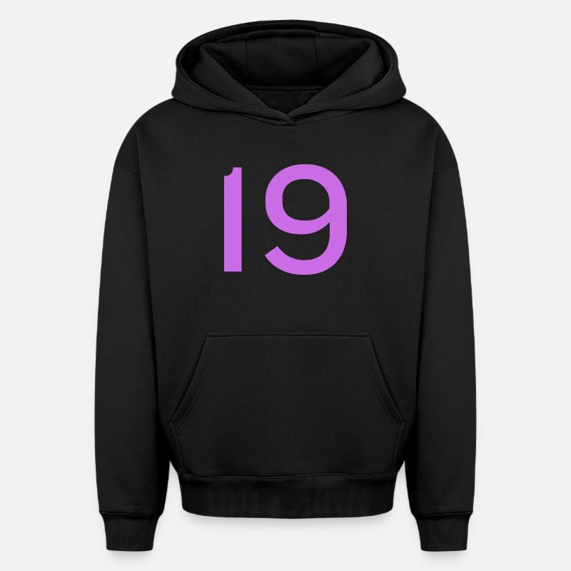19 - Sweat à capuche unisexe oversize épais SPREAD - noir