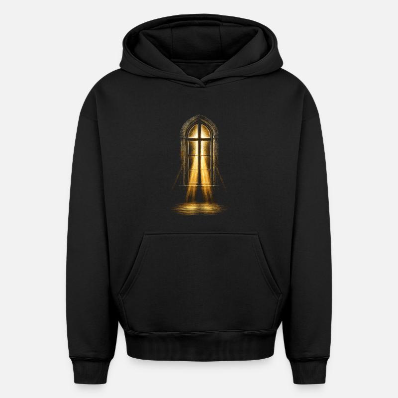 Aumônier, clerc, pasteur - Sweat à capuche unisexe oversize épais SPREAD - noir