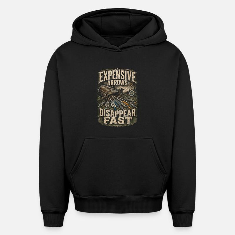 Archer à l’arc - Sweat à capuche unisexe oversize épais SPREAD - noir