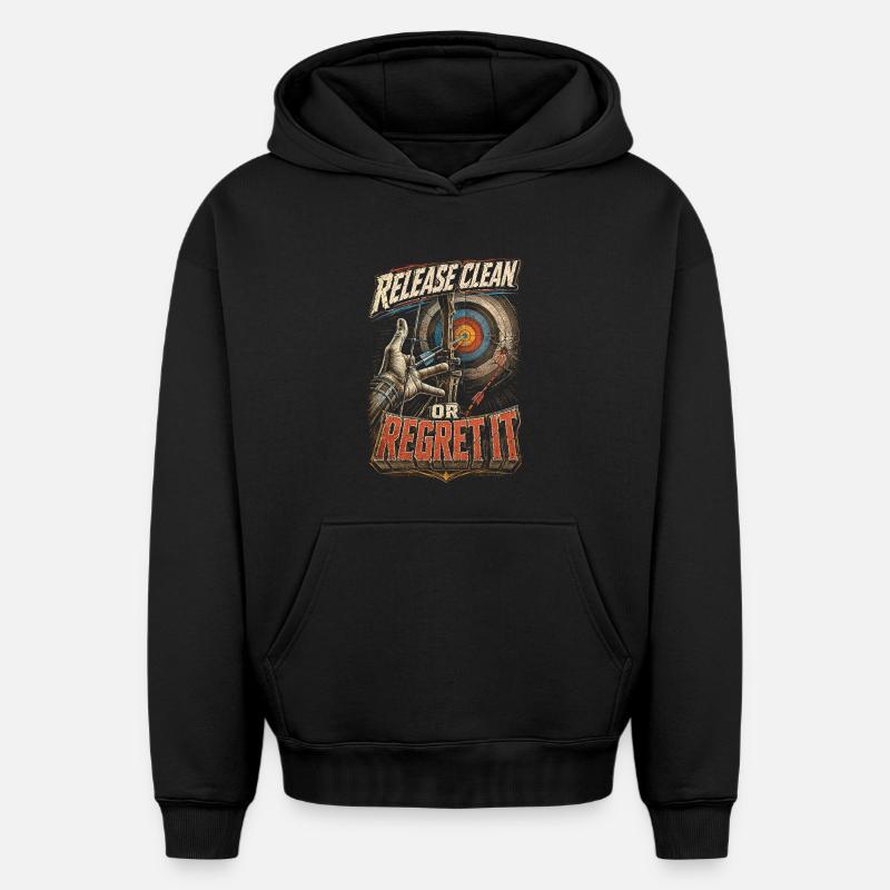 Archer à l’arc - Sweat à capuche unisexe oversize épais SPREAD - noir