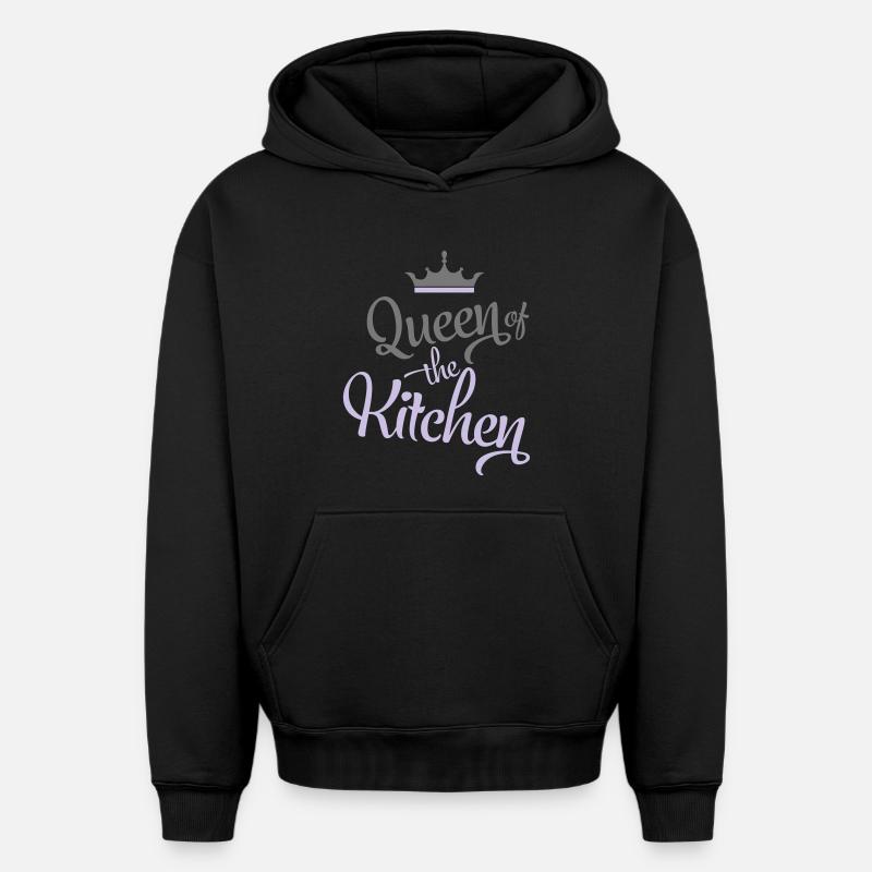 Cuire - Sweat à capuche unisexe oversize épais SPREAD - noir