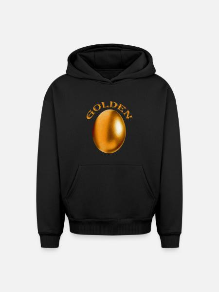 golden egg - Oversized Heavyweight Unisex Hoodie - black