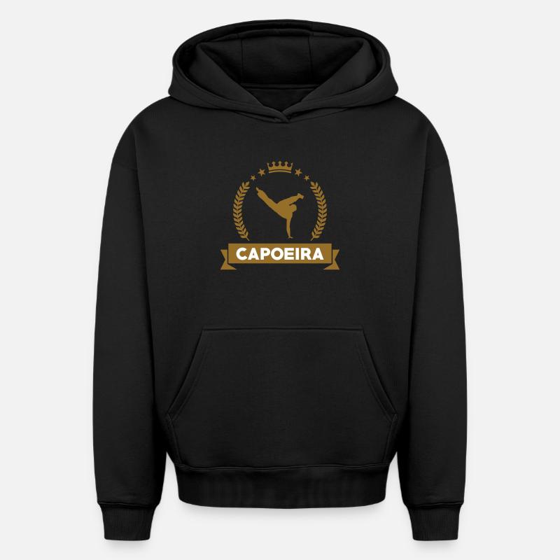 Capoeira - Combat - Danse - Sweat à capuche unisexe oversize épais SPREAD - noir
