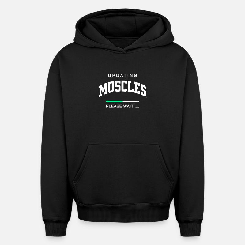 Mise à jour - Sweat à capuche unisexe oversize épais SPREAD - noir