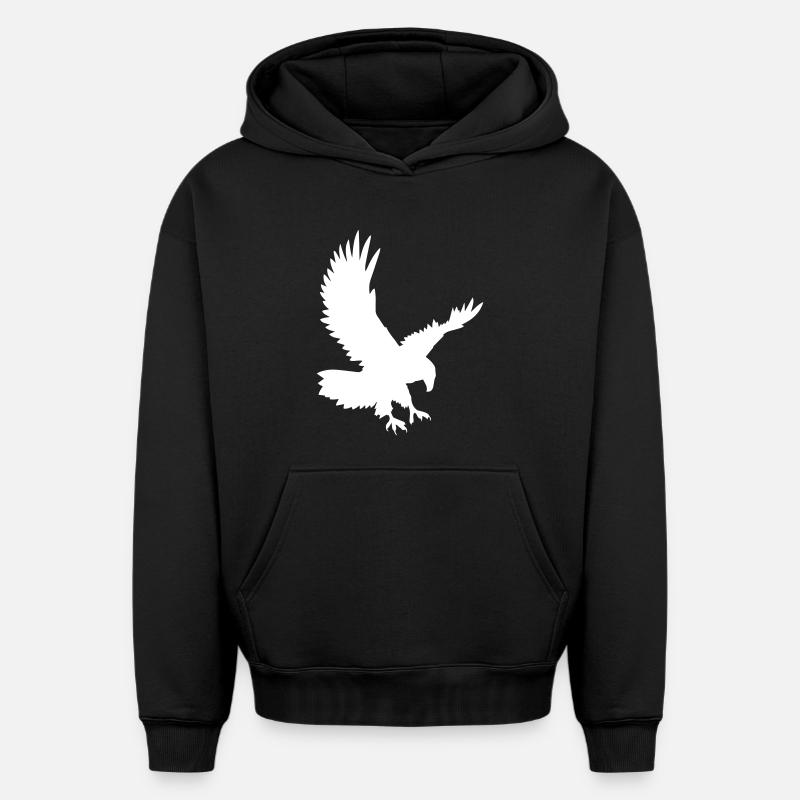 Les Eagles à l’attaque - Sweat à capuche unisexe oversize épais SPREAD - noir