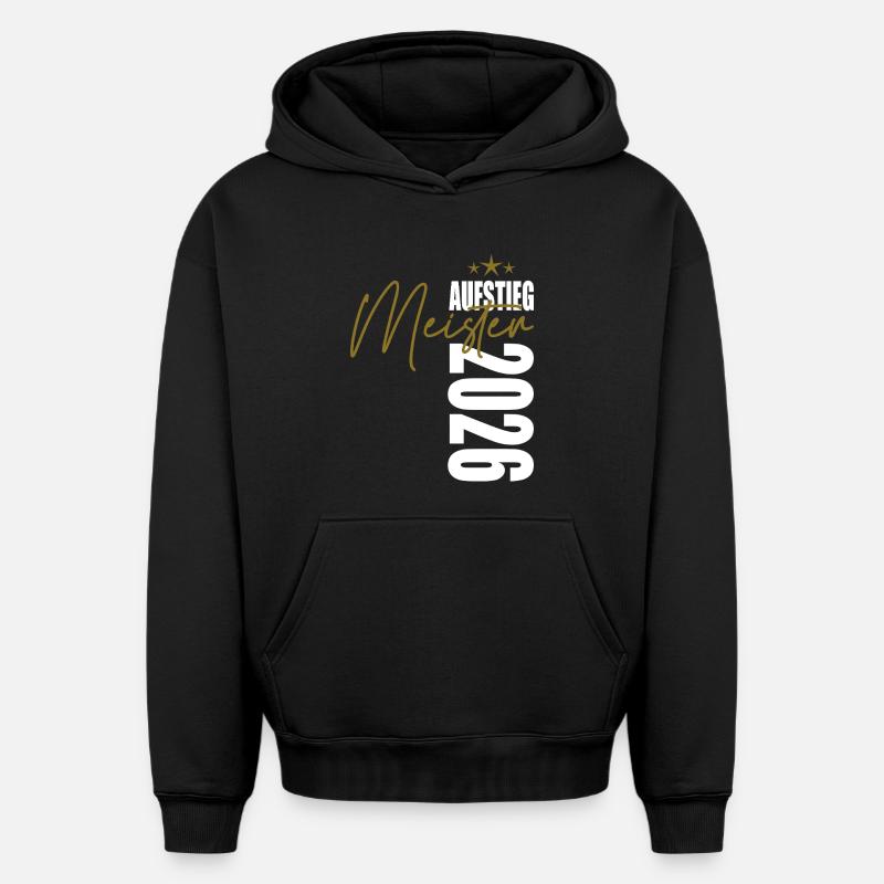 Champion 2026 - Sweat à capuche unisexe oversize épais SPREAD - noir