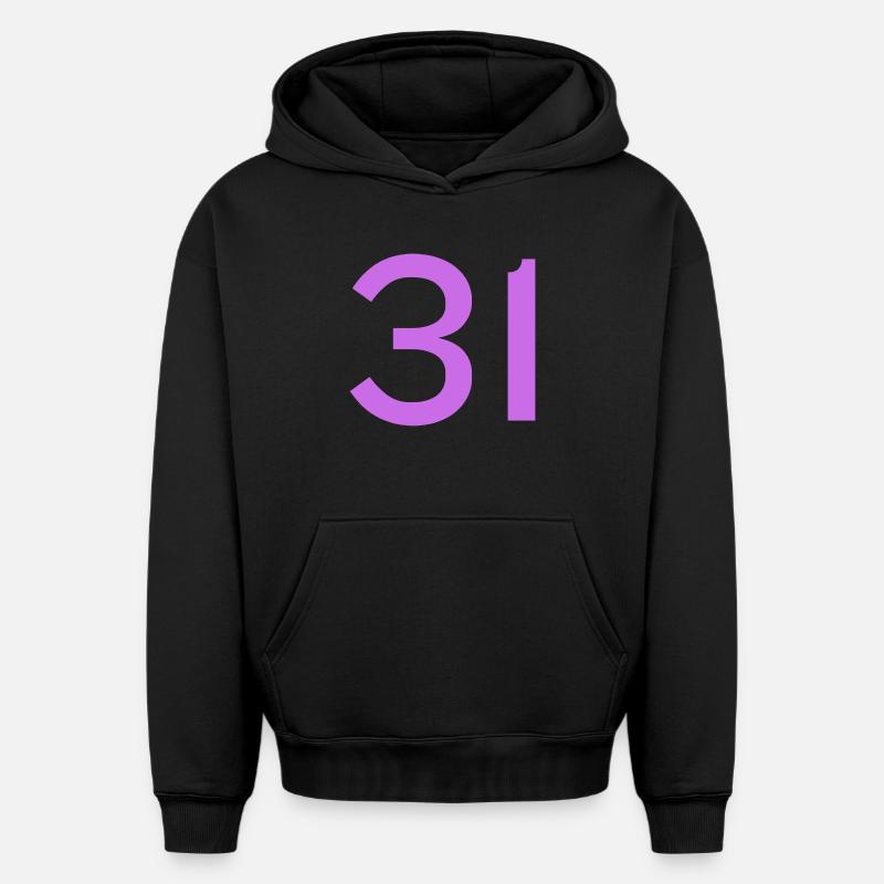 31 - Sweat à capuche unisexe oversize épais SPREAD - noir