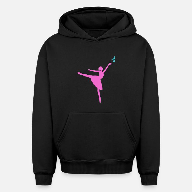 Dancer - Sweat à capuche unisexe oversize épais SPREAD - noir