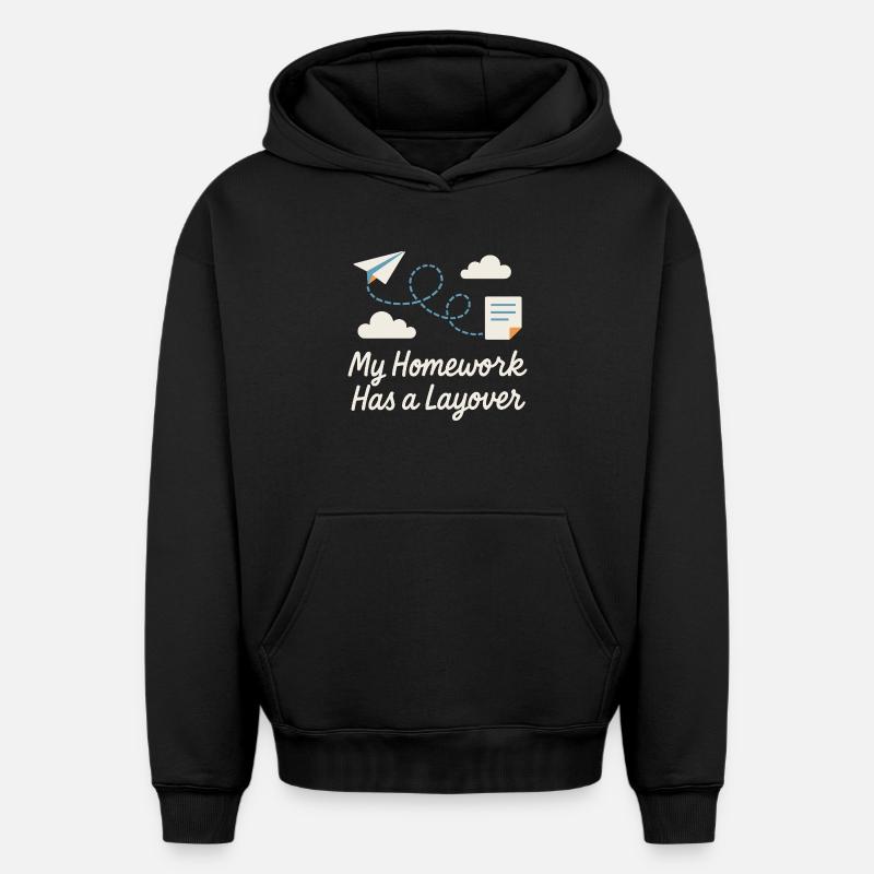 Numérique - Sweat à capuche unisexe oversize épais SPREAD - noir