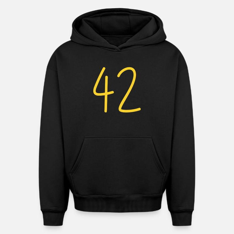 42 - Sweat à capuche unisexe oversize épais SPREAD - noir