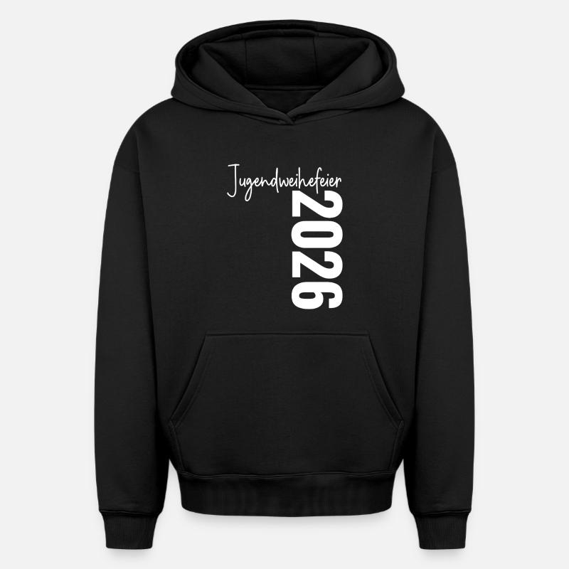 Jugendweihefeier 2026 - Oversized Heavyweight Unisex Hoodie - Schwarz