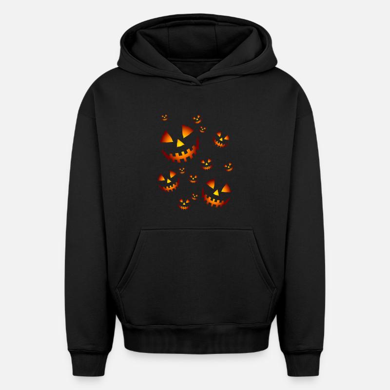 Les citrouilles - Sweat à capuche unisexe oversize épais SPREAD - noir