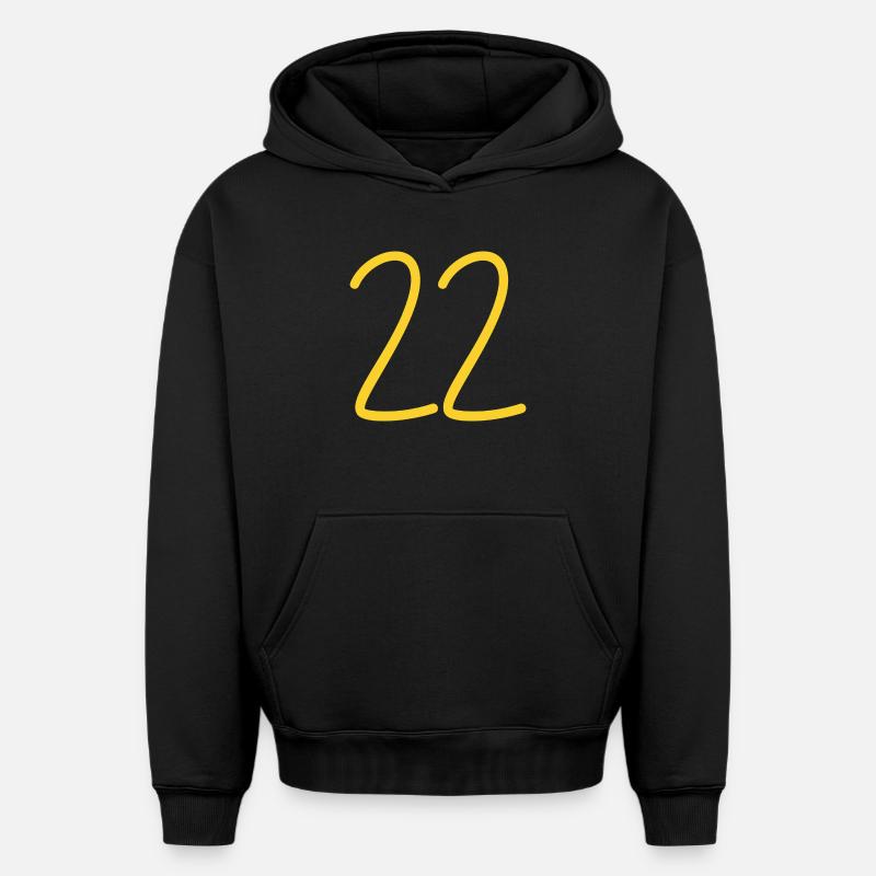 22 - Sweat à capuche unisexe oversize épais SPREAD - noir