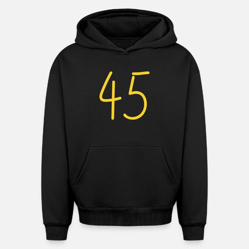 45 - Sweat à capuche unisexe oversize épais SPREAD - noir