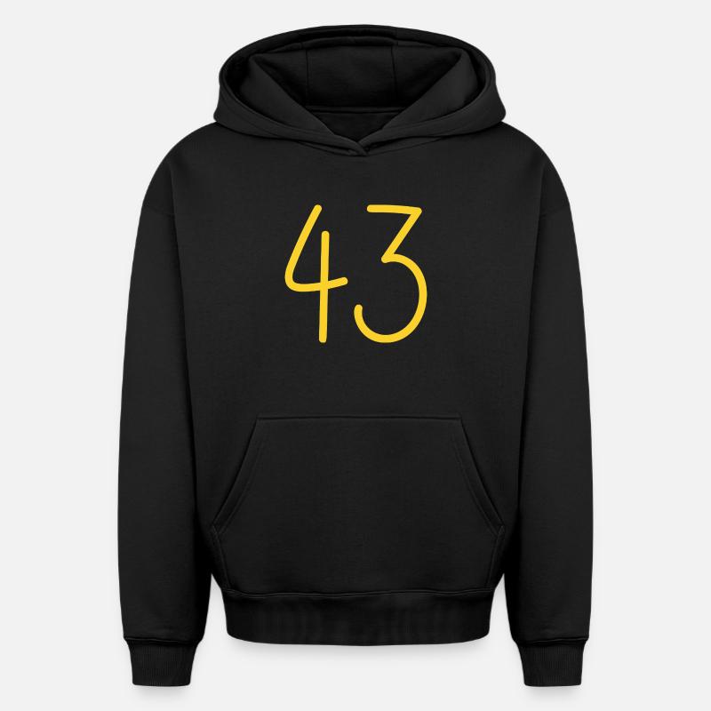 43 - Sweat à capuche unisexe oversize épais SPREAD - noir
