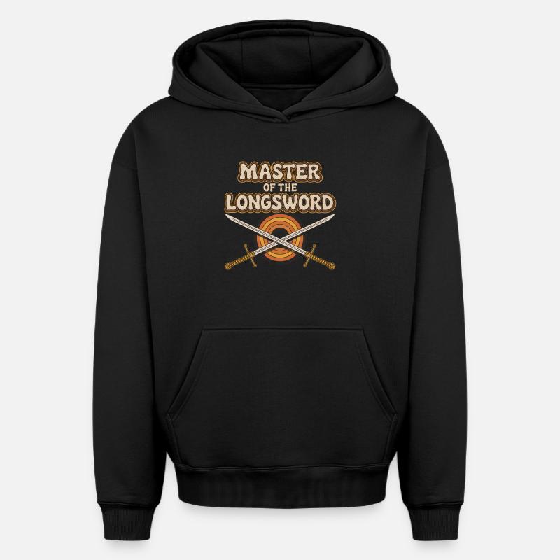 Maître de l’Épée Longue - Sweat à capuche unisexe oversize épais SPREAD - noir