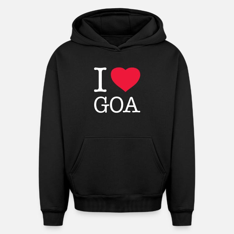 J’ADORE GOA - Sweat à capuche unisexe oversize épais SPREAD - noir