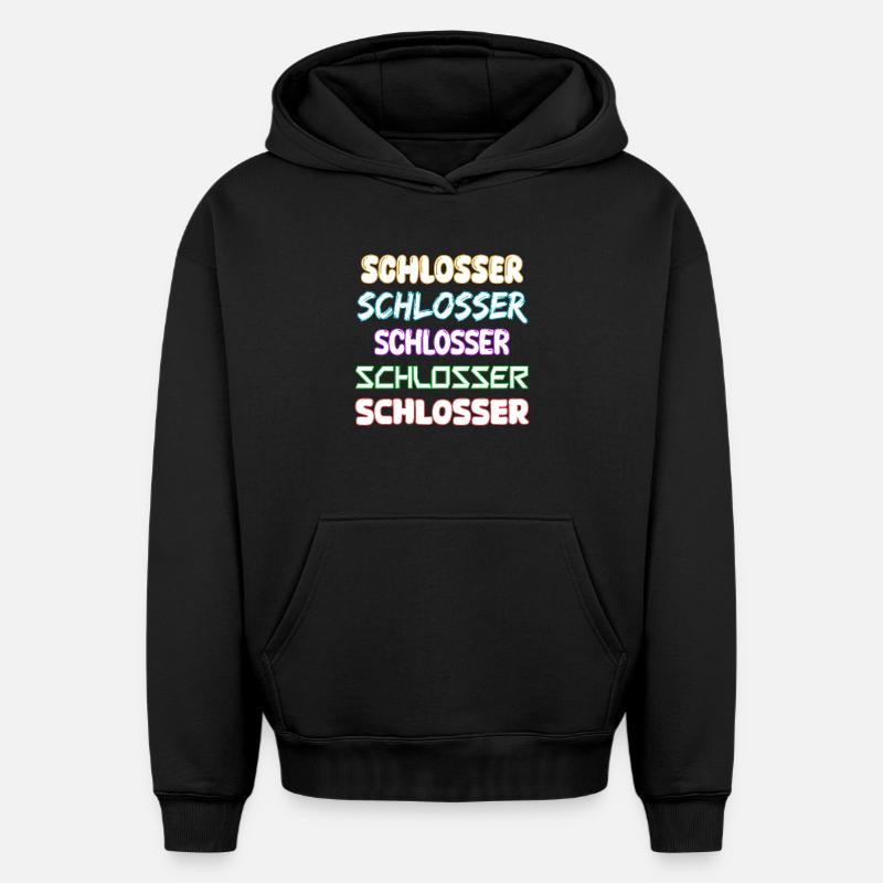 Serrurier comme métier - Sweat à capuche unisexe oversize épais SPREAD - noir