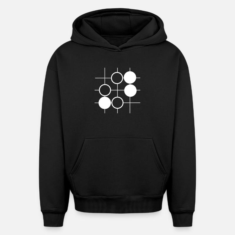 Go Brettspiel - Sweat à capuche unisexe oversize épais SPREAD - noir