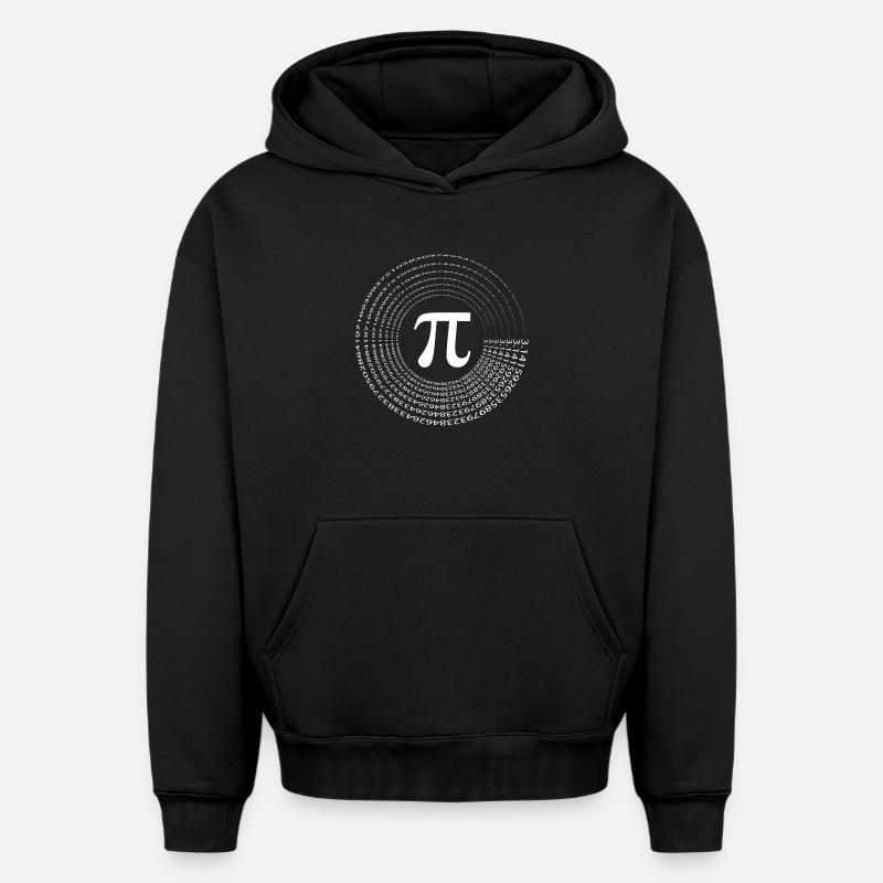 Pi spirale - Sweat à capuche unisexe oversize épais SPREAD - noir