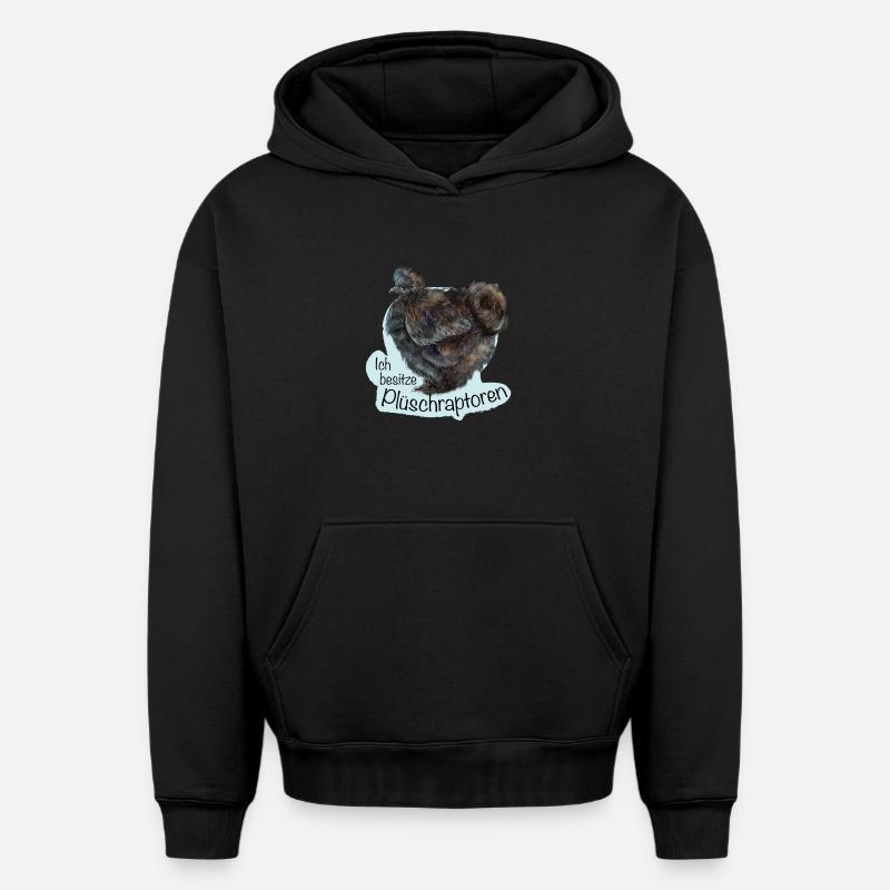 Les rapaces en peluche - Sweat à capuche unisexe oversize épais SPREAD - noir