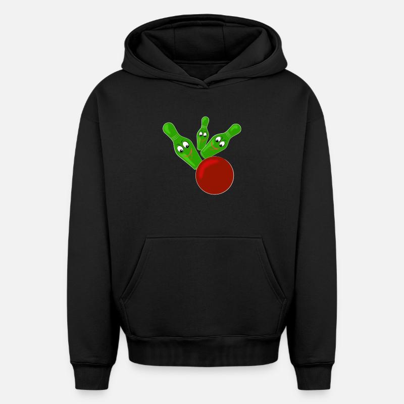 Skittles - Sweat à capuche unisexe oversize épais SPREAD - noir