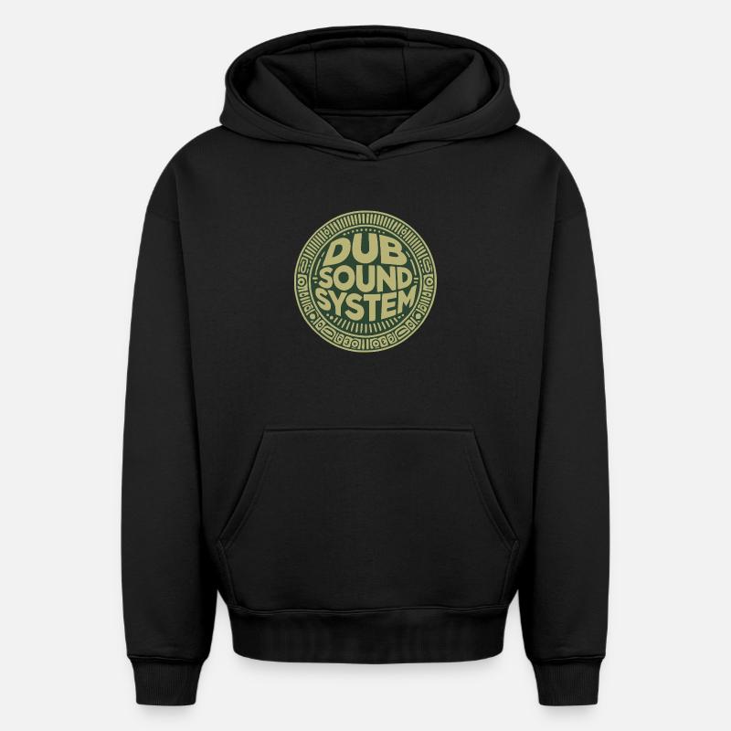 dub sound system - Sweat à capuche unisexe oversize épais SPREAD - noir