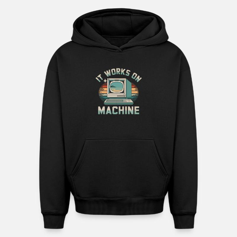 Programmeur Humour - Sweat à capuche unisexe oversize épais SPREAD - noir