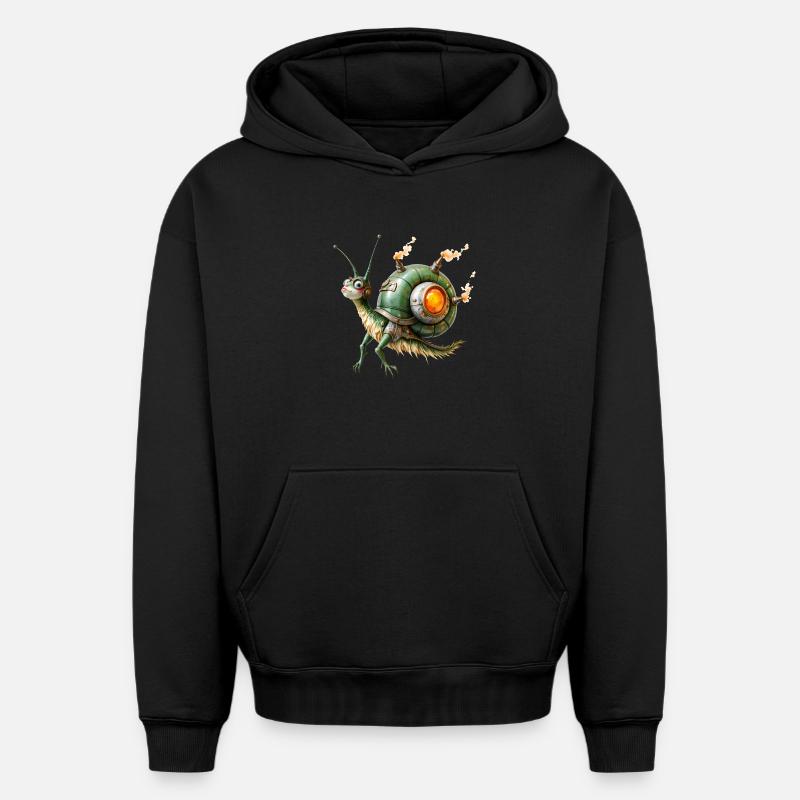 Réacteur d’escargot steampunk - Sweat à capuche unisexe oversize épais SPREAD - noir