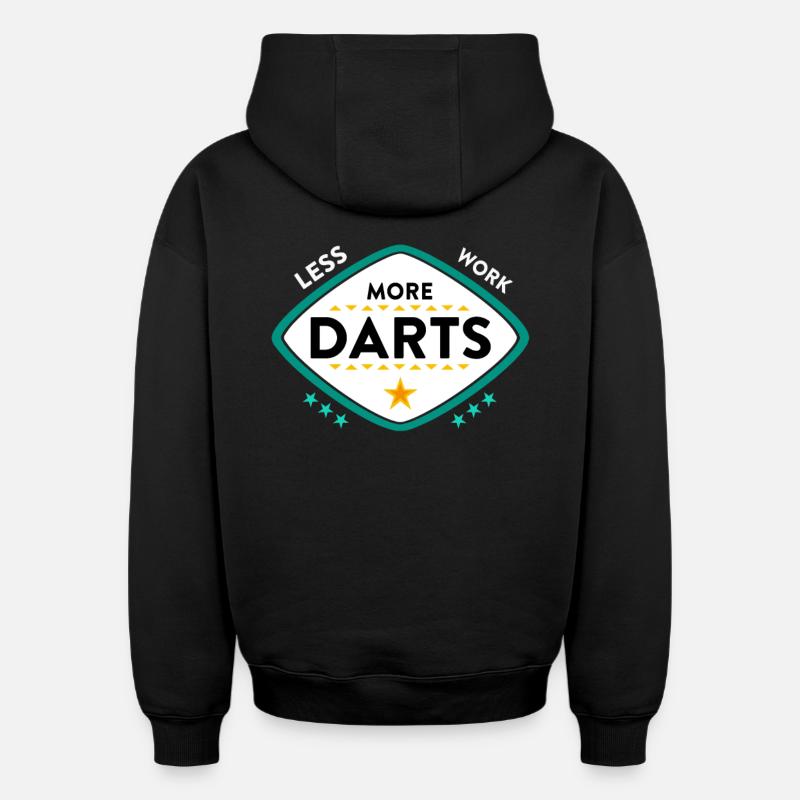jeu de fléchettes - Sweat à capuche unisexe oversize épais SPREAD - noir