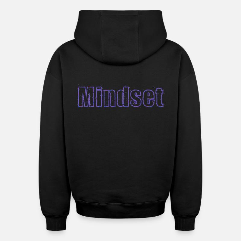 Mentalité - Sweat à capuche unisexe oversize épais SPREAD - noir