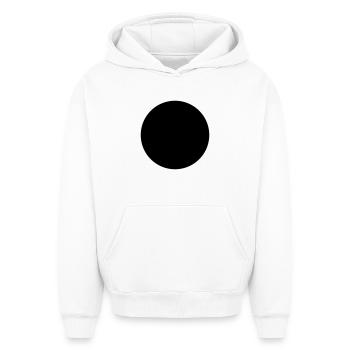 Fußball, Ball, Fußie, WM, Bundesliga - Oversized Heavyweight Unisex Hoodie - Weiß - Vorne - AI Model Female 172 dark (172cm) & AI Model Male 185 light (185cm)