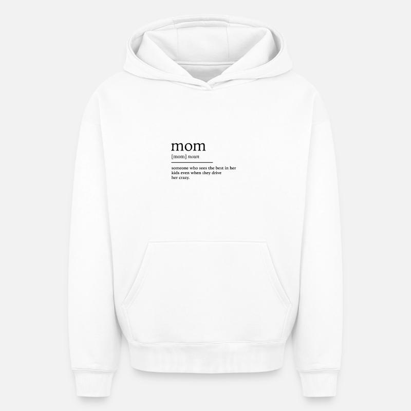 mère - Sweat à capuche unisexe oversize épais SPREAD - blanc