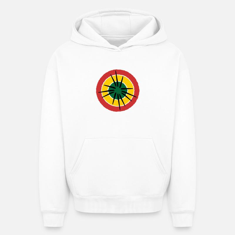 Reggae - Sweat à capuche unisexe oversize épais SPREAD - blanc