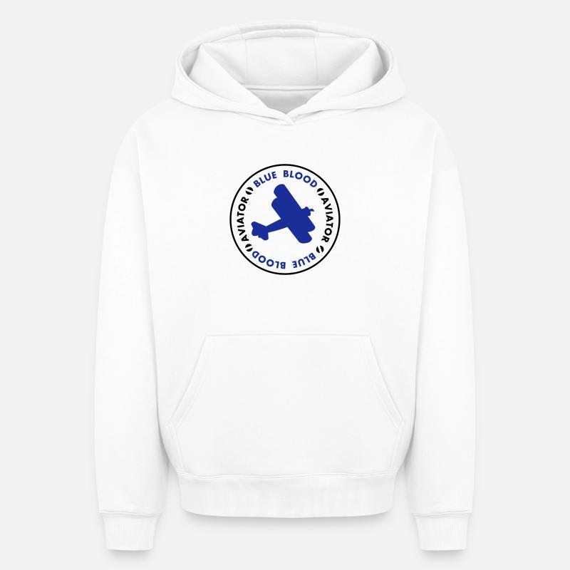 aviator - Sweat à capuche unisexe oversize épais SPREAD - blanc