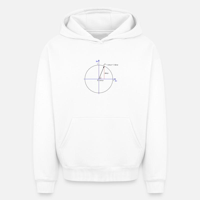 Formule d'Euler - Sweat à capuche unisexe oversize épais SPREAD - blanc