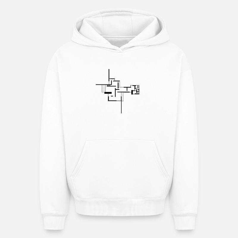 Architecture - Sweat à capuche unisexe oversize épais SPREAD - blanc