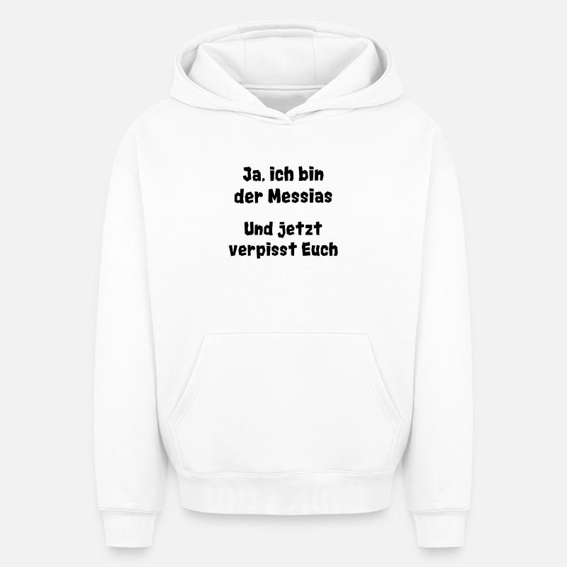 Messias - Sweat à capuche unisexe oversize épais SPREAD - blanc