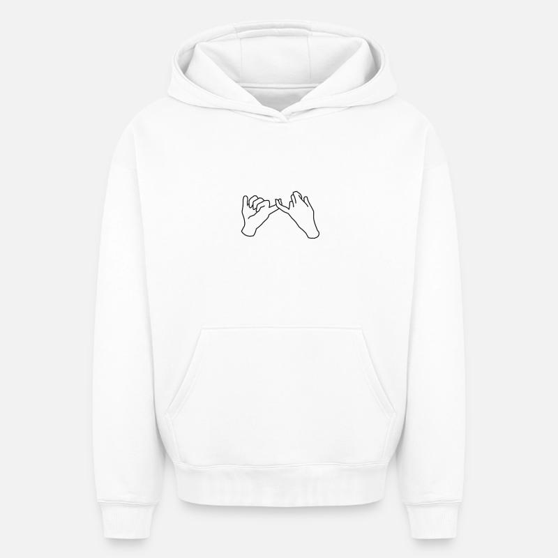 amitié - Sweat à capuche unisexe oversize épais SPREAD - blanc