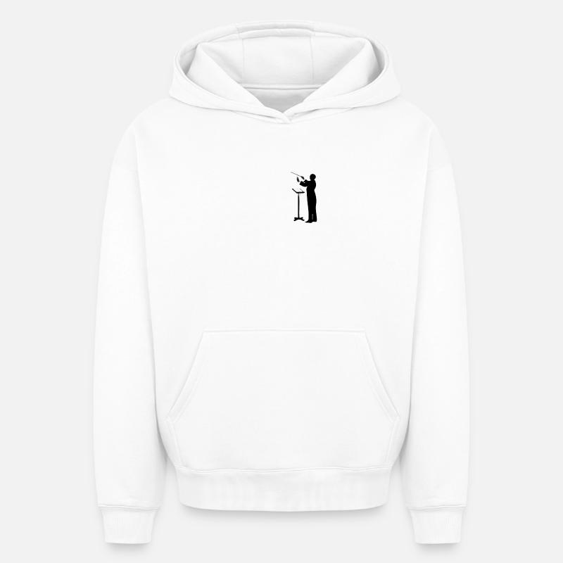 Dirigent - Oversized Heavyweight Unisex Hoodie - Weiß